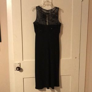 Black formal knee-length dress